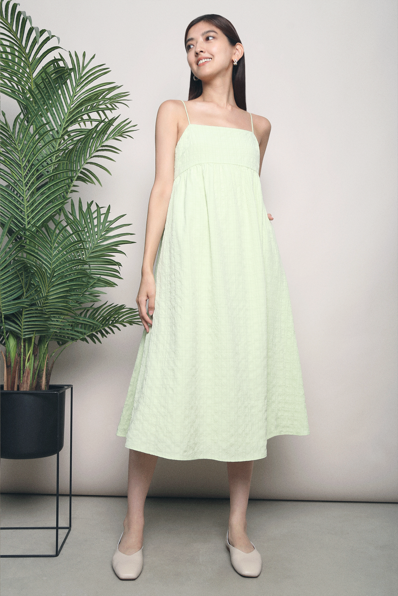 Yale Strappy Midi Dress Apple Mint