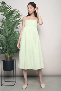 Yale Strappy Midi Dress Apple Mint