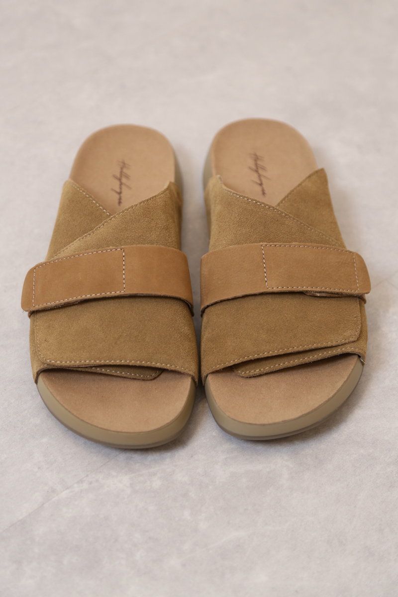 Saddle Strap Sandals Khaki