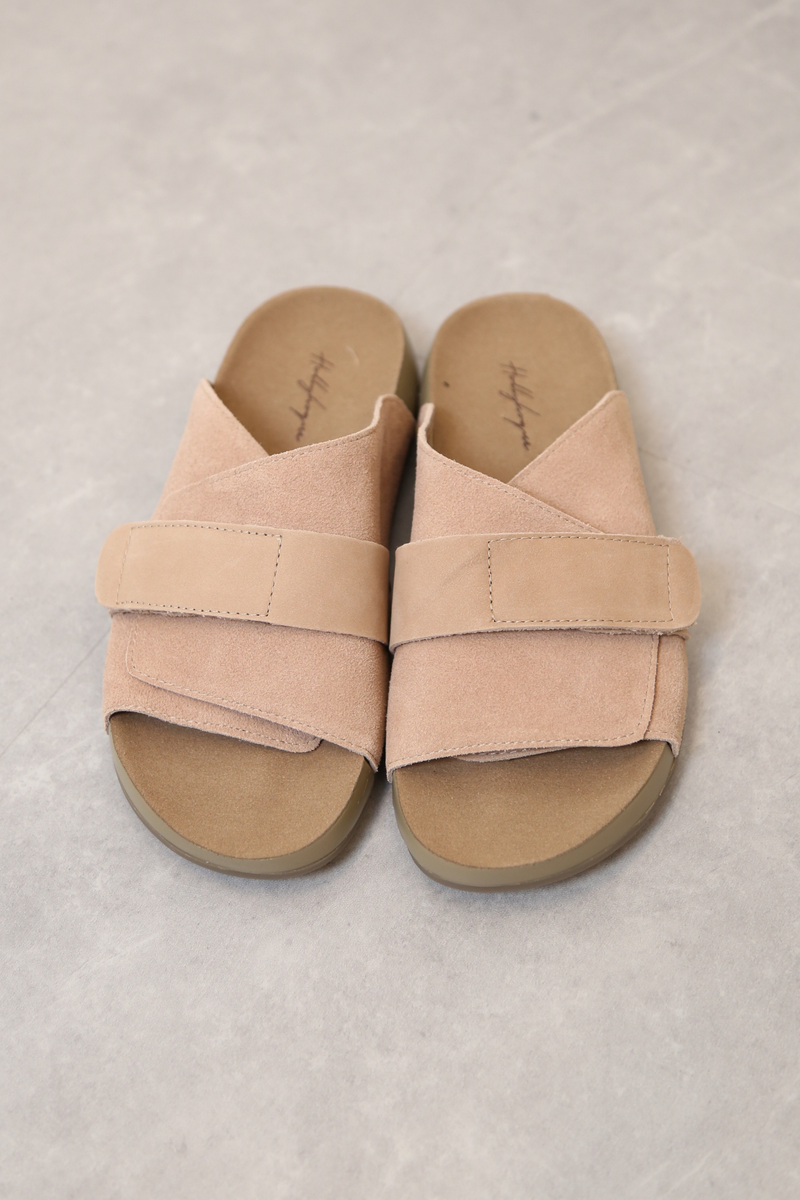 Saddle Strap Sandals Nude Blush