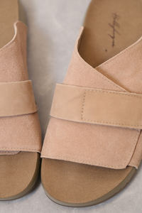 Saddle Strap Sandals Nude Blush