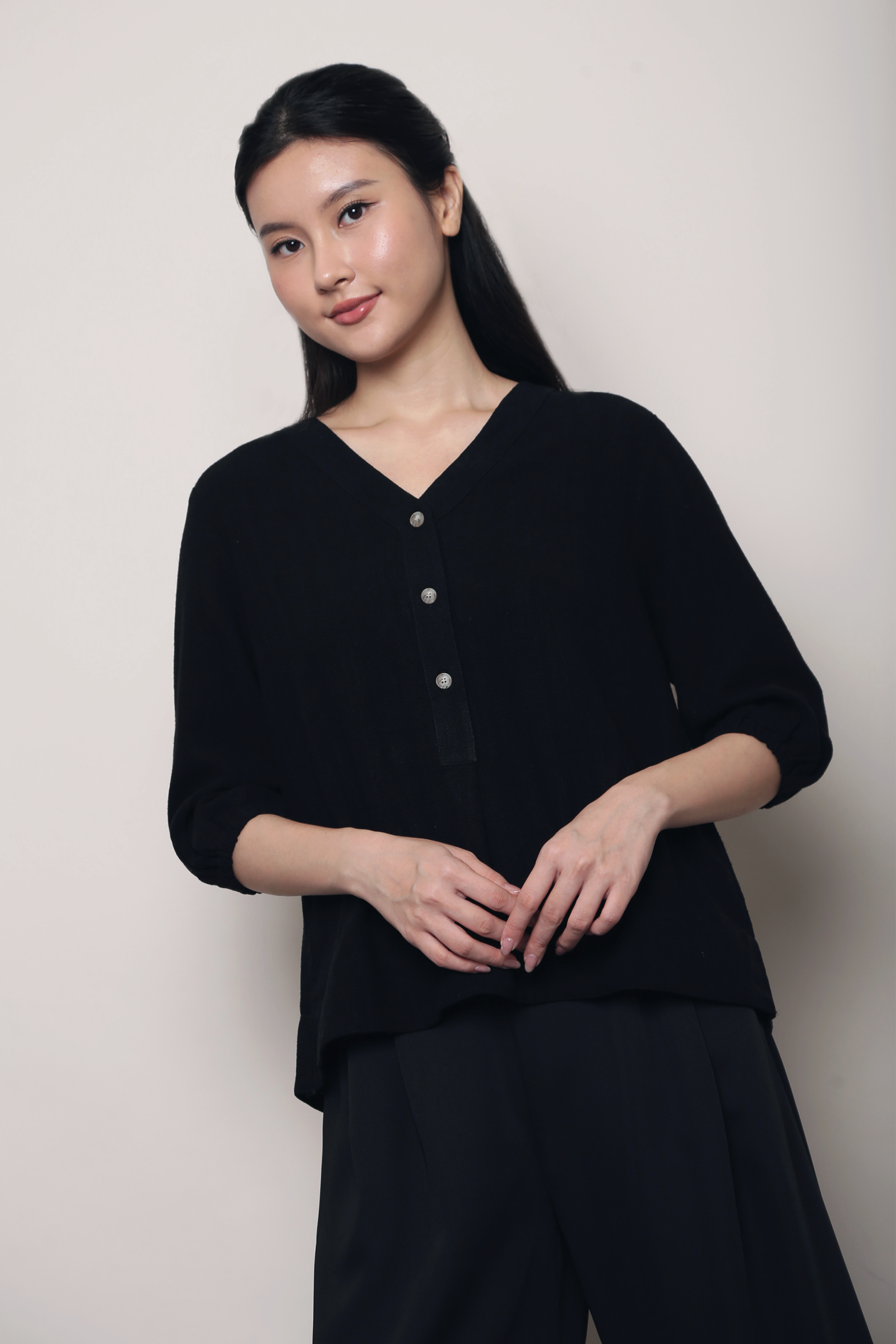 Salt Air Linen Shirt Black