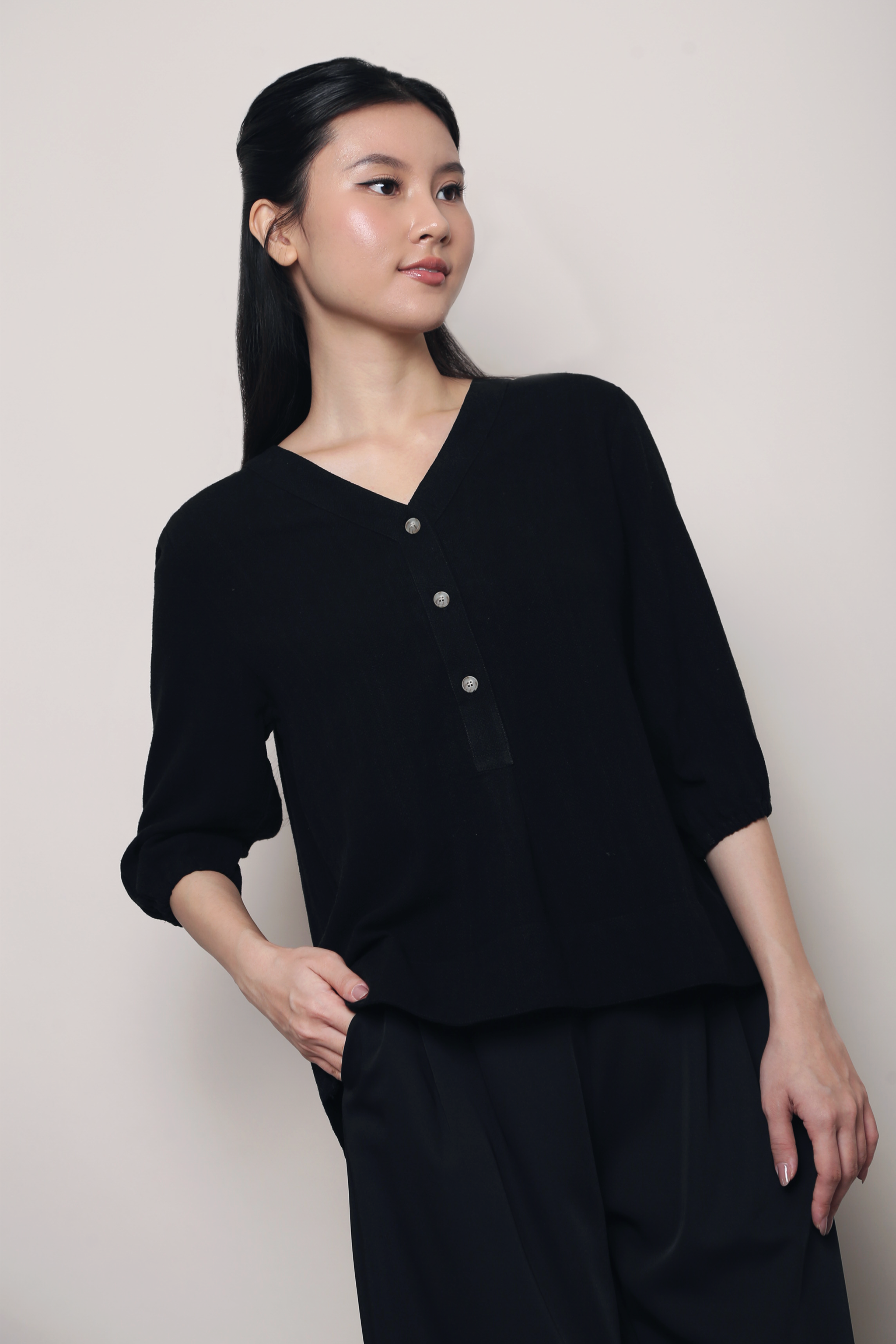 Salt Air Linen Shirt Black