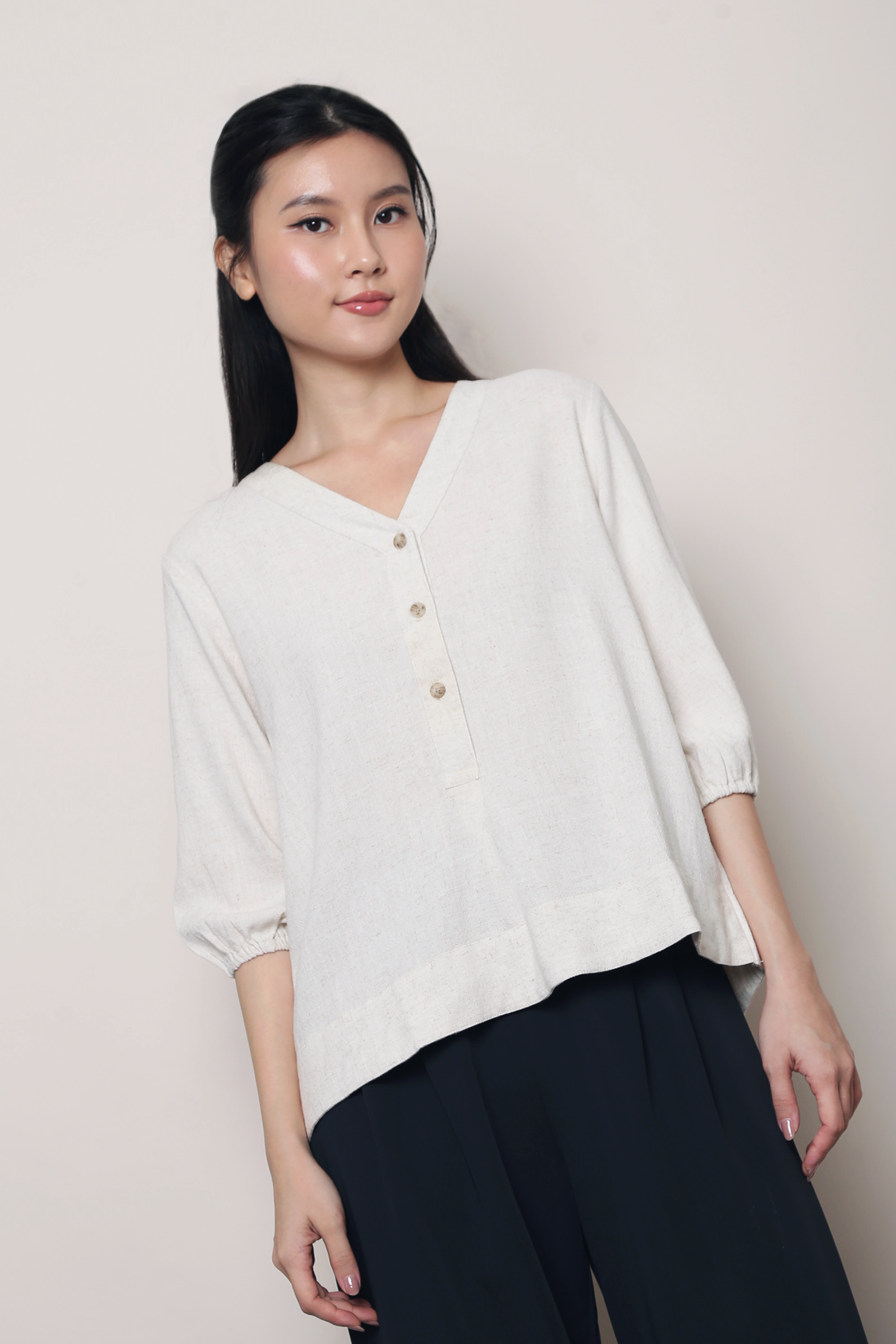 Salt Air Linen Shirt Ivory