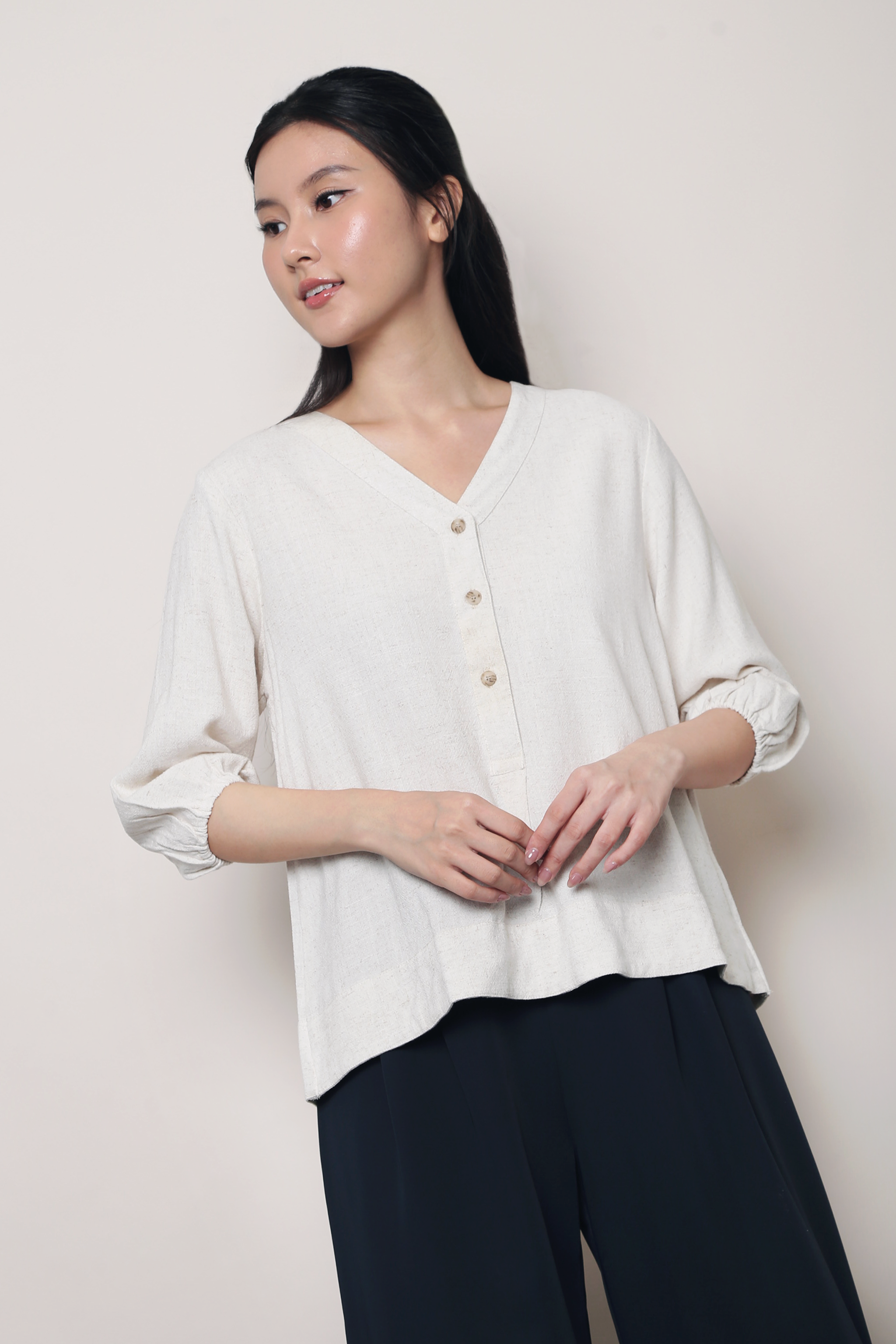 Salt Air Linen Shirt Ivory