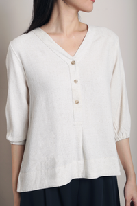 Salt Air Linen Shirt Ivory