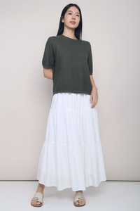 Seed Knit Blouse Olive (Backorder)