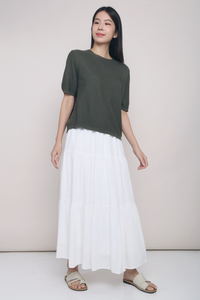 Seed Knit Blouse Olive (Backorder)
