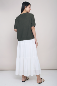 Seed Knit Blouse Olive (Backorder)