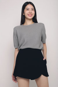 Seed Knit Blouse Taupe (Backorder)