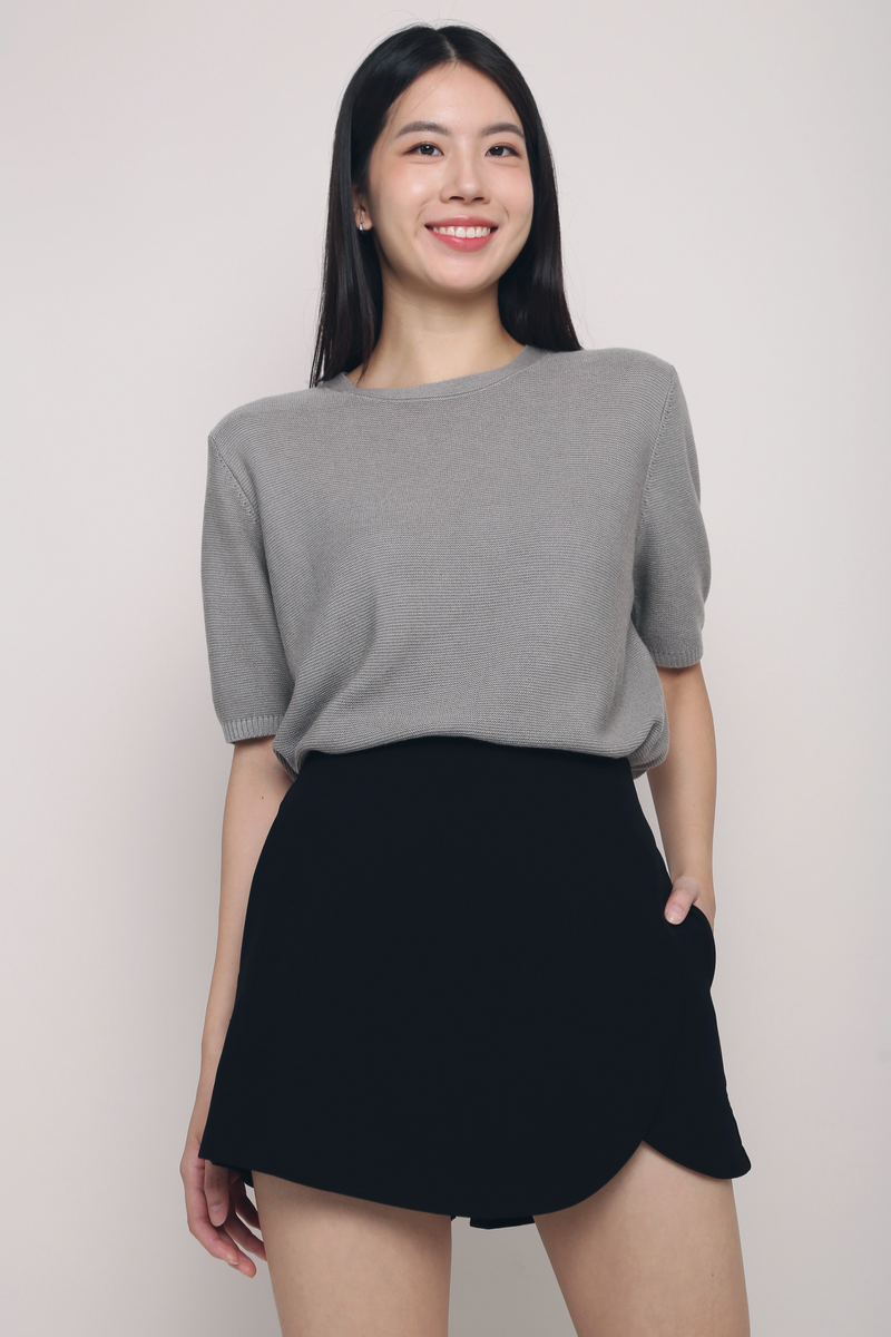 Seed Knit Blouse Taupe (Backorder)