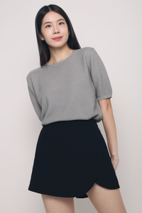 Seed Knit Blouse Taupe (Backorder)