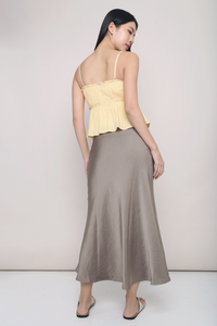 Seth Pleated Babydoll Top Yellow