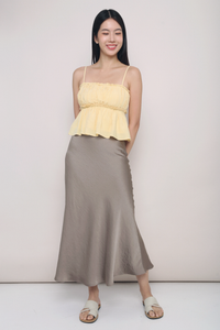 Seth Pleated Babydoll Top Yellow