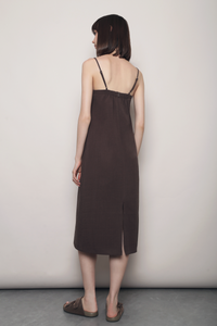 Signature Column Midi Dress Brown