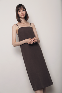 Signature Column Midi Dress Brown