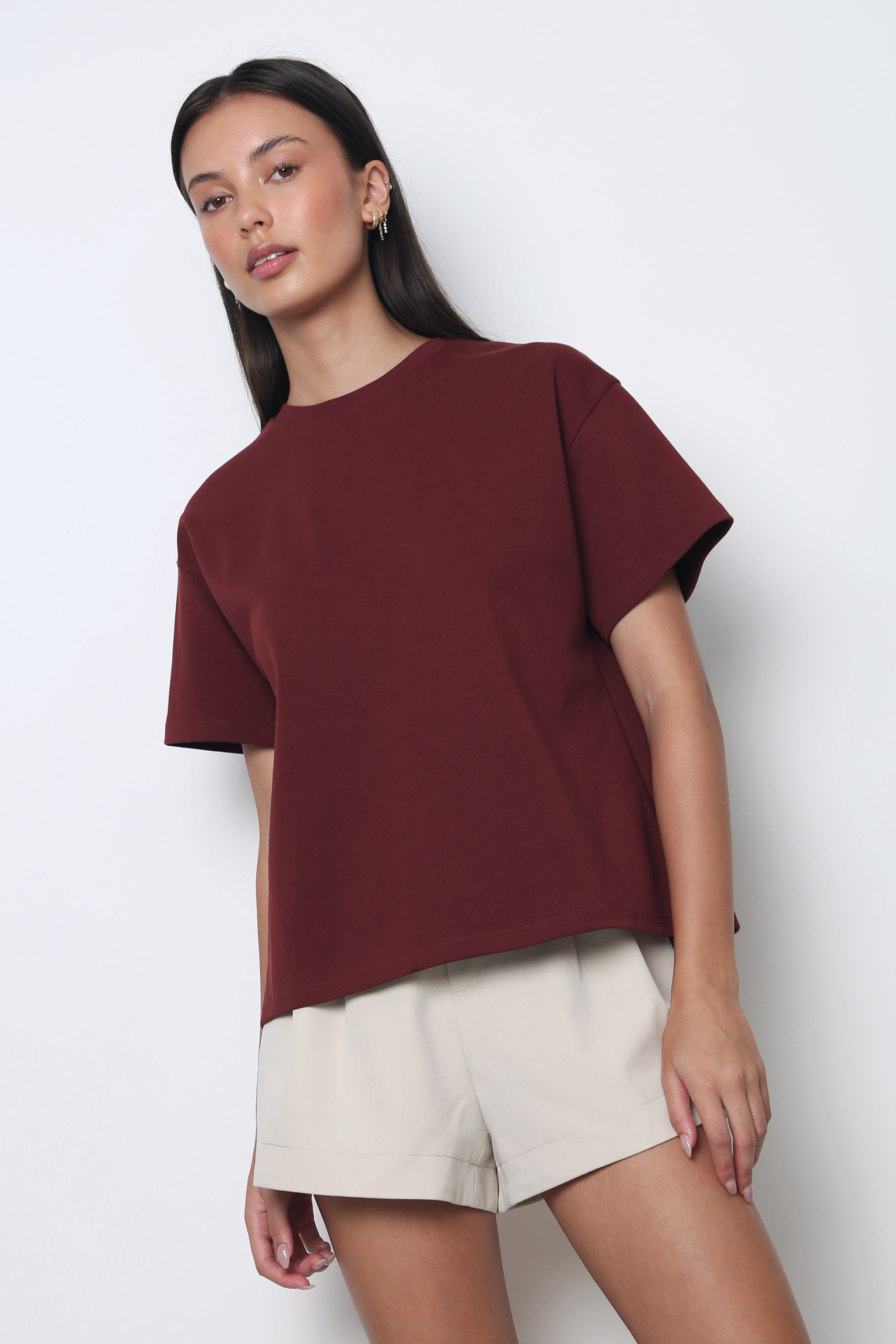 Simpleton Babydoll Tee Merlot (Restock)