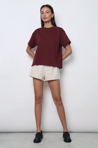 Simpleton Babydoll Tee Merlot (Restock)