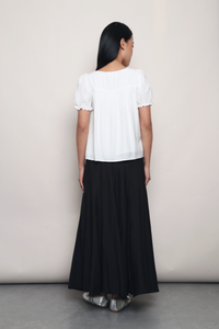 Simply Square Gathered Top White