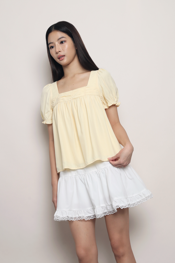 Simply Square Gathered Top Daffodil Yellow