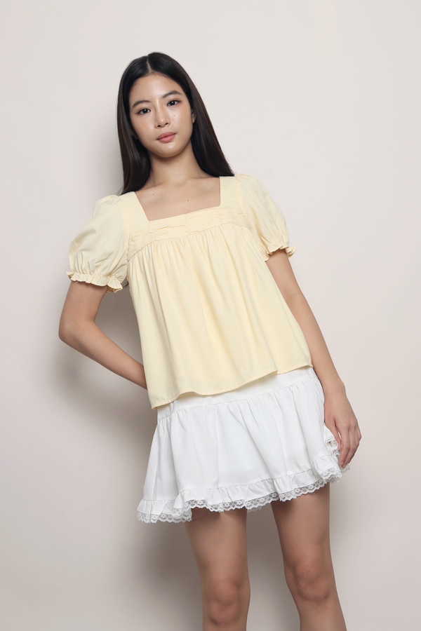 Simply Square Gathered Top Daffodil Yellow