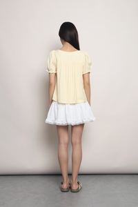 Simply Square Gathered Top Daffodil Yellow
