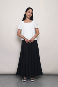 Simply Square Gathered Top White
