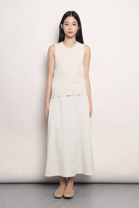 Smartie Knit Vest Top Cream