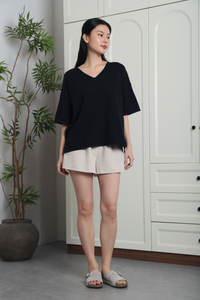 Smith Refined Boxy Knit Top Black