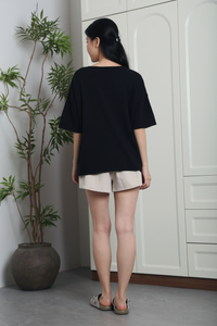 Smith Refined Boxy Knit Top Black