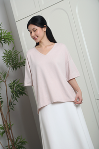 Smith Refined Boxy Knit Top Blush