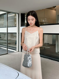 So Fine Shimmer Top Gold