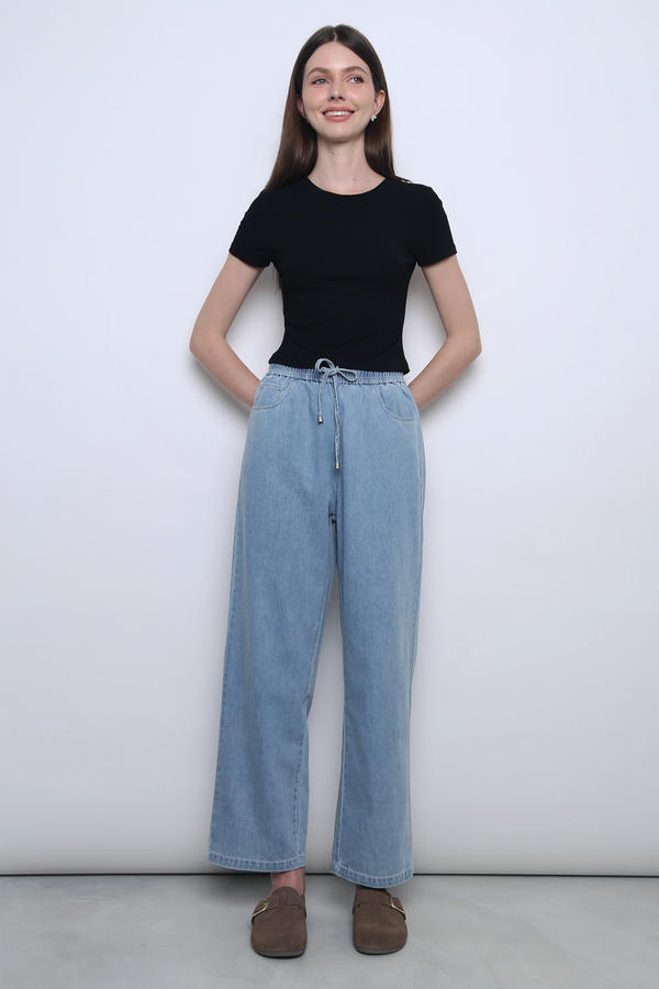 Weekend Pull-On Denim Pants