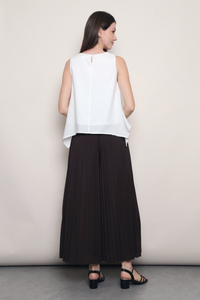 (Petite) Soft Motion Pleated Pants Brown