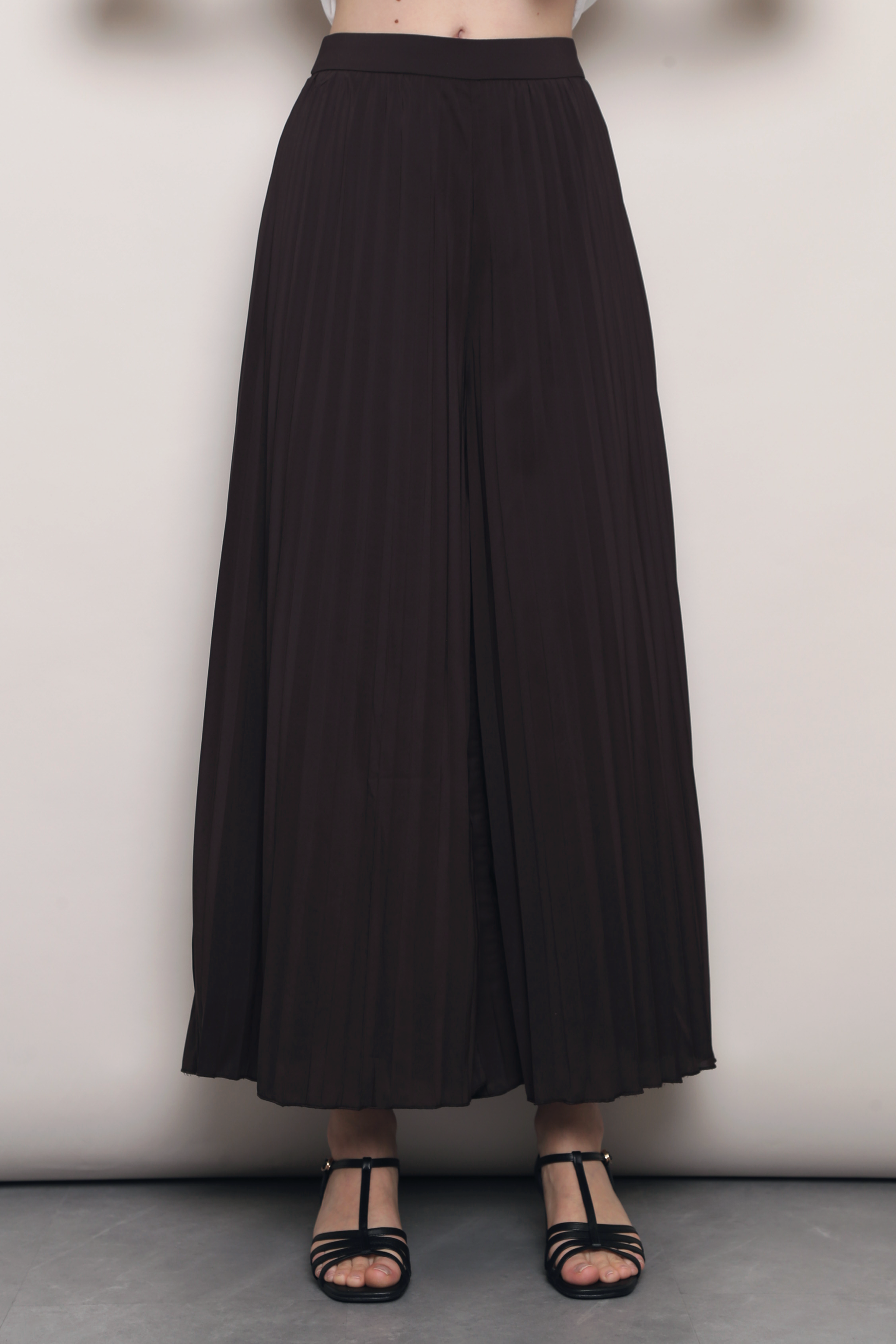 (Petite) Soft Motion Pleated Pants Brown