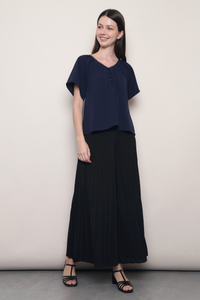 (Petite) Soft Motion Pleated Pants Black