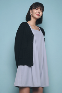 Sonya Cable Knit Cardigan Black