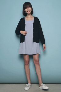 Sonya Cable Knit Cardigan Black