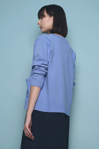Sonya Cable Knit Cardigan Blue