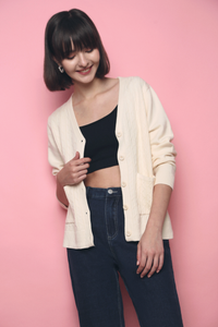 Sonya Cable Knit Cardigan Malt