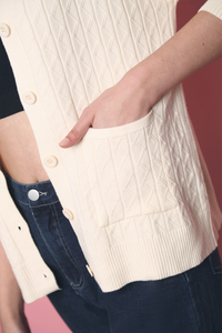 Sonya Cable Knit Cardigan Malt