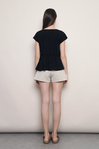 Souffle Ruffles Blouse Black