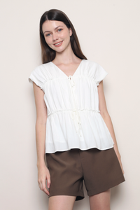 Souffle Ruffles Blouse White