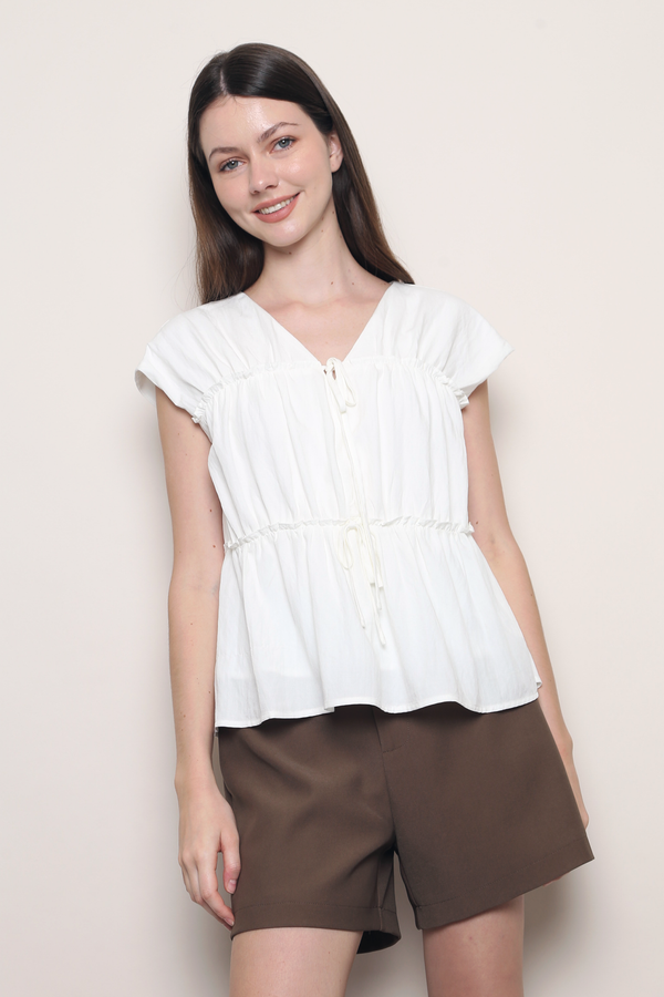 Souffle Ruffles Blouse White