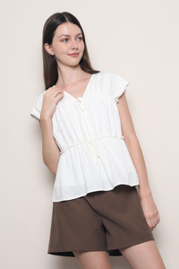 Souffle Ruffles Blouse White