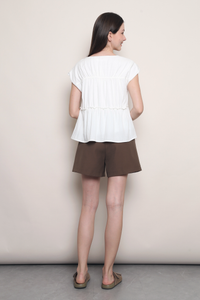 Souffle Ruffles Blouse White