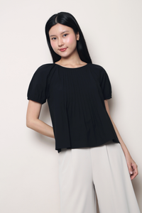 Sterling Pleat Top Black