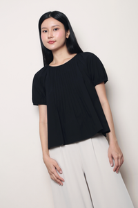 Sterling Pleat Top Black