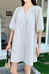 Studio Shirt Dress Smoke Grey