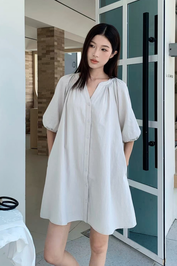 Studio Shirt Dress Smoke Grey